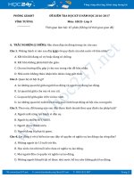 Bộ 2 đề thi học kì 2 môn GDCD lớp 9 năm 2017