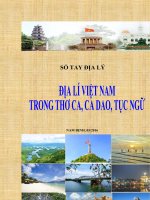địa lý trong ca dao tục ngữ