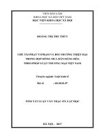 Chế tài phạt vi phạm và bồi thường thiệt hại trong hợp đồng mua bán hàng hóa theo pháp luật thương mại việt nam tt