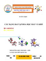 BÀI TẬP VÔ CƠ HAY VÀ KHÓ