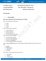 Đề thi học kì 2 môn GDCD lớp 7 năm 2017  Trường THCSTHPT Bình Phong Thạnh