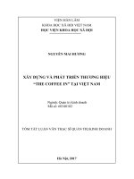 Xây dựng và phát triển thương hiệu “the coffee in” tại việt nam tt
