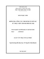 Kiểm tra công tác thi hành án dân sự từ thực tiễn thành phố hà nội 