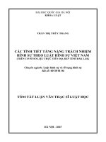 Các tình tiết tăng nặng trách nhiệm hình sự theo luật hình sự Việt Nam