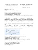 Đề thi thử trường THPT chuyên KHTN lần 4 năm 2017 môn Sinh có đáp án chi tiết