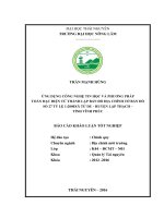 Ứng dụng công nghệ tin học và máy toàn đạc điện tử đo vẽ thành lập bản đồ địa chính tờ bản đồ số 27 xã tử du   huyện lập thạch   tỉnh vĩnh phúc 