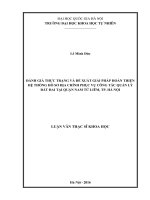Đánh giá thực trạng và đề xuất giải pháp hoàn thiện hệ thống hồ sơ địa chính phục vụ công tác quản lý đất đai tại quận nam từ liêm, thành phố hà nội 