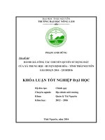 Đánh quả công tác chuyển quyền sử dụng đất tại xã trung hội   huyện định hóa   tỉnh thái nguyên giai đoạn 2014   2016 