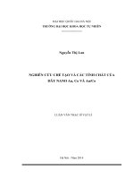 ghiên cứu chế tạo và tính chất của dây nano co, au và coau 