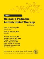 Ebook Nelson’s pediatric antimicrobial therapy (20th edition) Part 1