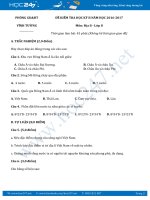 Bộ 4 đề thi học kì 2 môn Địa lý lớp 8 năm 2017