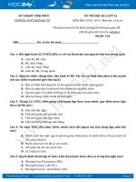 Bộ 3 đề thi học kì 2 môn Lịch sử lớp 12 năm 2017