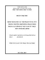 Định tội danh các tội phạm về ma túy trong trường hợp đồng phạm theo pháp luật hình sự việt nam từ thực tiễn tỉnh hòa bình tt