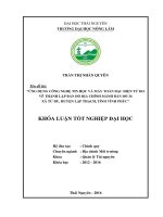 Ứng dụng công nghệ tin học và máy toàn đạc điện tử đo vẽ thành lập bản đồ địa chính mảnh bản đồ 34 xã tử du   huyện lập thạch   tỉnh vĩnh phúc 