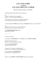 CÁC CẤU TRÚC VỚI CÂU GIÁN TIẾP