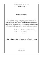 Các tội xâm phạm trật tự quản lý kinh tế trong lĩnh vực hoàn thuế giá trị gia tăng theo luật Hình sự Việt Nam