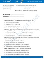 Đề thi thử THPT QG môn Lịch sử năm 2017  Bộ GD và ĐT