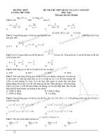 5 đề THI THỬ THPT LƯƠNG THẾ VINH lần 1 2017