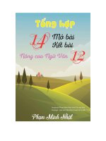 Những mở bài và kết bài hay nhất môn ngữ văn nâng cao ôn thi thpt quốc gia