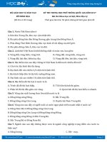 Đề thi thử THPT QG môn Địa lý năm 2017  Bộ GD và ĐT