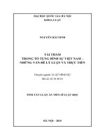 Tái thẩm trong tố tụng hình sự Việt Nam – Những vấn đề lý luận và thực tiễn
