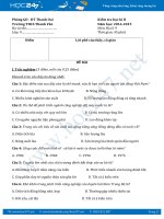 Đề thi học kì 2 môn Địa lý lớp 9 năm 2015  Trường THCS Thanh Văn