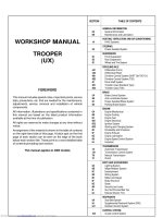 Isuzu 2000 trooper workshop manual