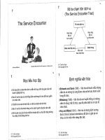 Bài giảng Quản trị dịch vụ (Service management) Chương 7, 8  ThS. Trần Kim Ngọc