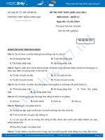 Đề thi thử THPT QG môn GDCD năm 2017  Trường THPT Trần Hưng Đạo