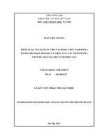 Pháp luật về lãi suất cho vay bằng việt nam đồng dành cho khách hàng cá nhân của các ngân hàng thương mại tại việt nam hiện nay 
