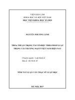 Thỏa thuận trọng tài vô hiệu theo pháp luật trọng tài thương mại ở việt nam hiện nay tt 