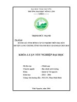 Đánh giá tình hình cấp giấy chứng nhận quyền sử dụng đất trên địa bàn huyện lang chánh   tỉnh thanh hoá giai đoạn 2013 2015 
