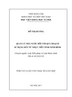 Quản lý nhà nước đối với quy hoạch sử dụng đất từ thực tiễn tỉnh ninh bình tt