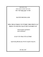 Thỏa thuận trọng tài vô hiệu theo pháp luật trọng tài thương mại ở việt nam hiện nay 