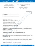 Đề thi thử THPT QG môn GDCD năm 2017  Trường THPT Thanh Miện