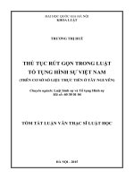 Thủ tục rút gọn trong luật tố tụng hình sự Việt Nam