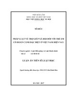 Pháp luật về trợ giúp xã hội đối với trẻ em có hoàn cảnh đặc biệt ở việt nam hiện nay 