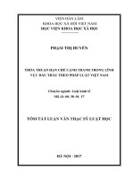 Thỏa thuận hạn chế cạnh tranh trong lĩnh vực đấu thầu theo quy định của pháp luật việt nam tt 