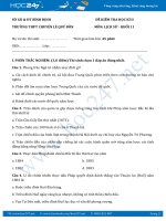 Đề thi học kì 2 môn Lịch sử lớp 11 năm 2017  Trường THPT Chuyên Lê Qúi Đôn