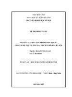 Thương mại hóa sản phẩm khoa học và công nghệ tại trường đại học bách khoa hà nội 