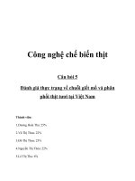 Công nghệ chế biến thịt   đánh giá chuỗi giết mổ và phân phối thịt tươi
