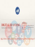 Bài giảng Digital branding (Xây dựng thương hiệu kỹ thuật số) Bài 2  Định vị thương hiệu số, câu chuyện thương hiệu số  nội dung số
