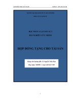 Bài nghiên cứu hợp đồng cho tặng tài sản