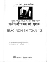 thủ thuật casio giải nhanh trắc nghiệm toán 12 vương thanh bình
