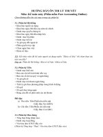 Hướng dẫn ôn thi lý thuyết : Môn : KẾ TOÁN MÁY ( Phần mềm : Fast Accounting Online )