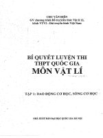 SÁCH BÍ QUYẾT VẬT LÝ 12  CHU VĂN BIÊN TẬP 1 (BẢN 2017)