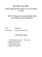 tổng quan các loại thịt trên thị trường việt nam hiện nay