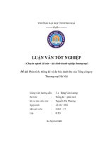 Phân tích thống kê và dự báo doanh thu của công ty thương mại Hà Nội