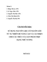 phụ gia tạo cấu trúc trong sản phẩm từ thịt