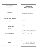 LKT-Nguyễn Danh Kiên-Pháp luật về sử dụng đất nông nghiệp ở Việt Nam